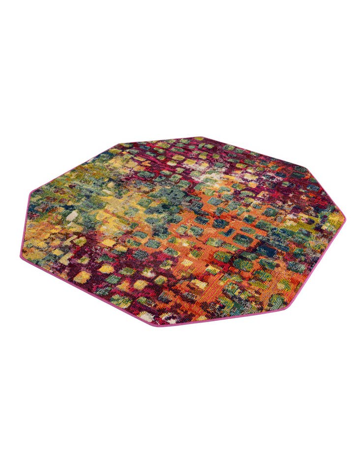 Detail image of  5' x 5'  Washable Sevilla Octagon Rug