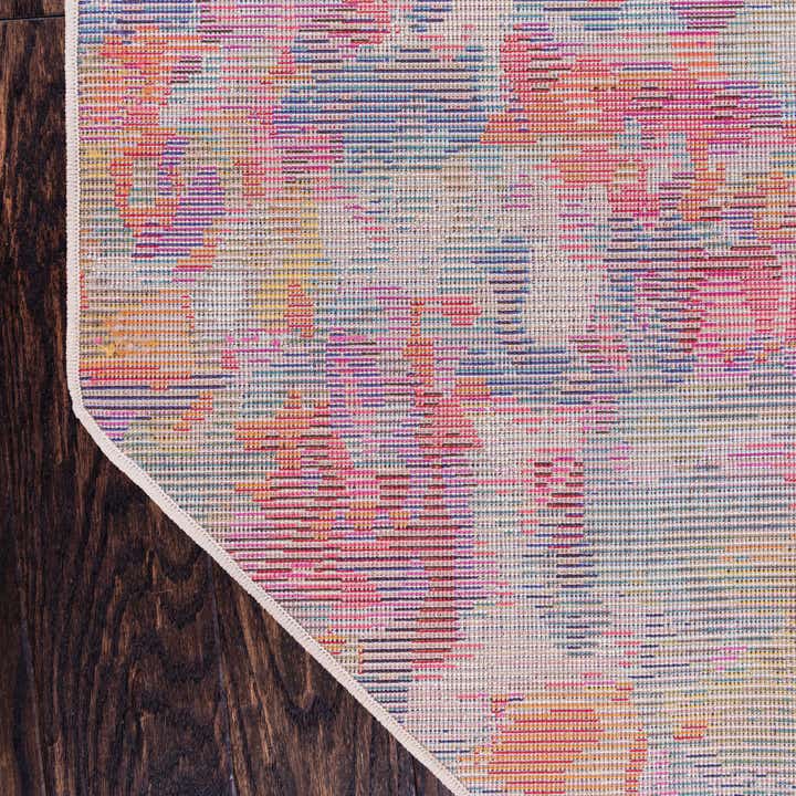 Multicolor 5' x 5' Washable Theia Octagon Rug | Rugs.com