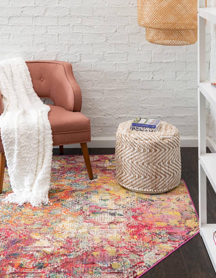 Detail image of  7' 10 x 7' 10  Washable Vivid Octagon Rug