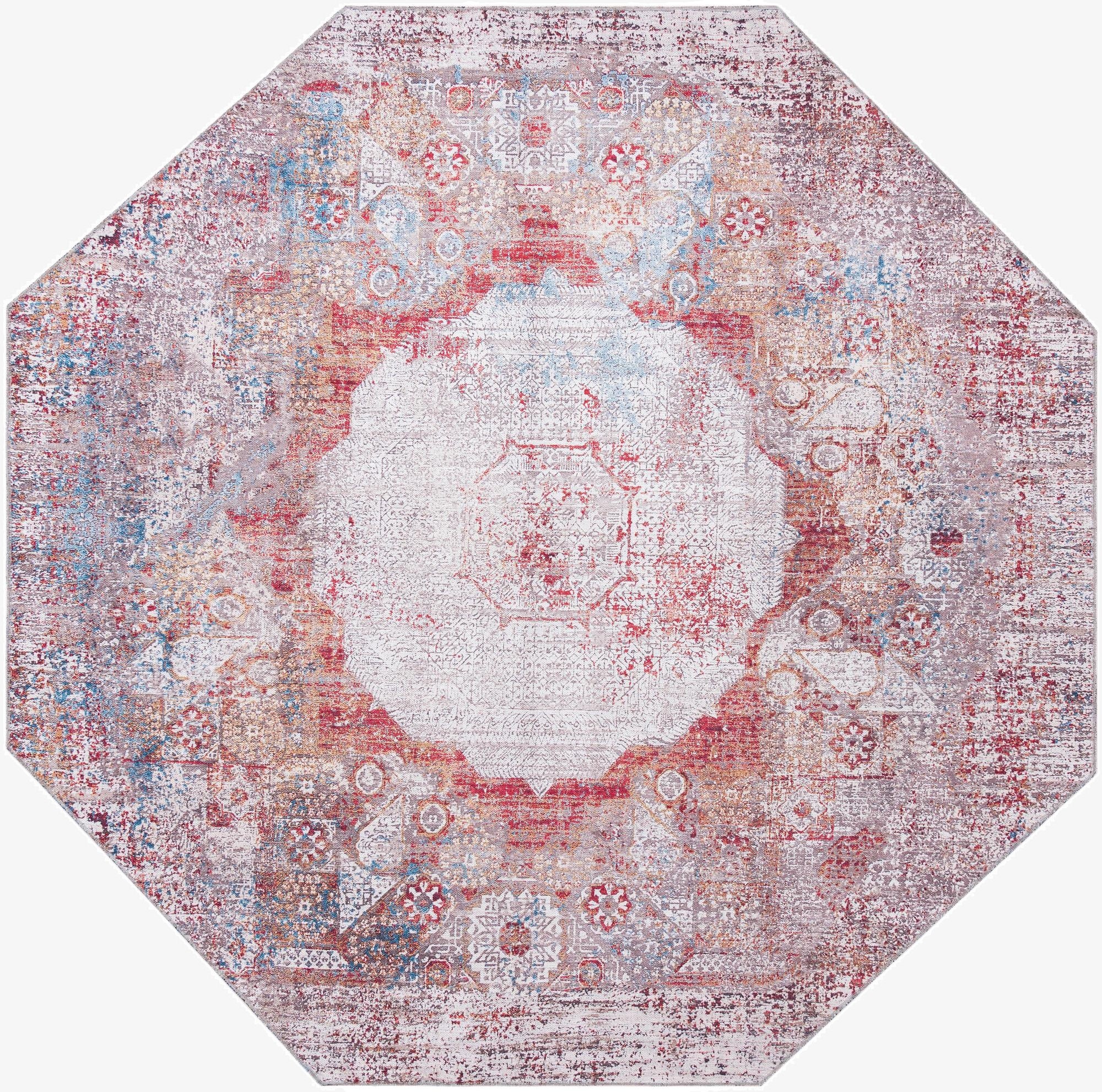  7' 10 x 7' 10  Washable Yara Octagon Rug