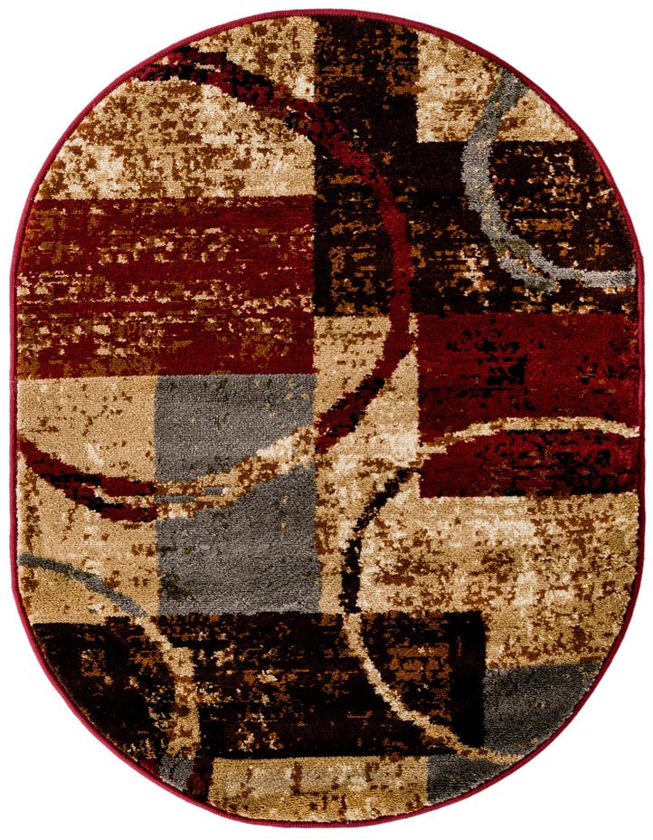  2' x 3' Cafe Oval Rug