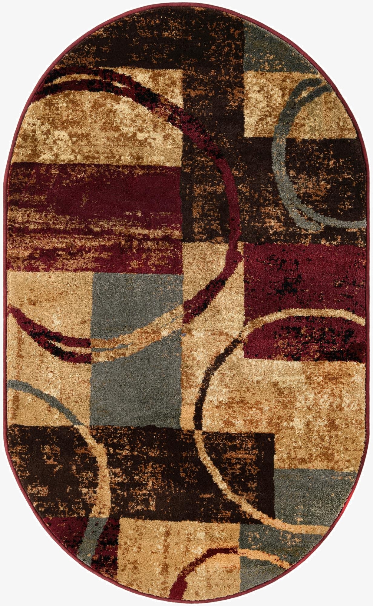  3' 1 x 5' 3 Cafe Oval Rug