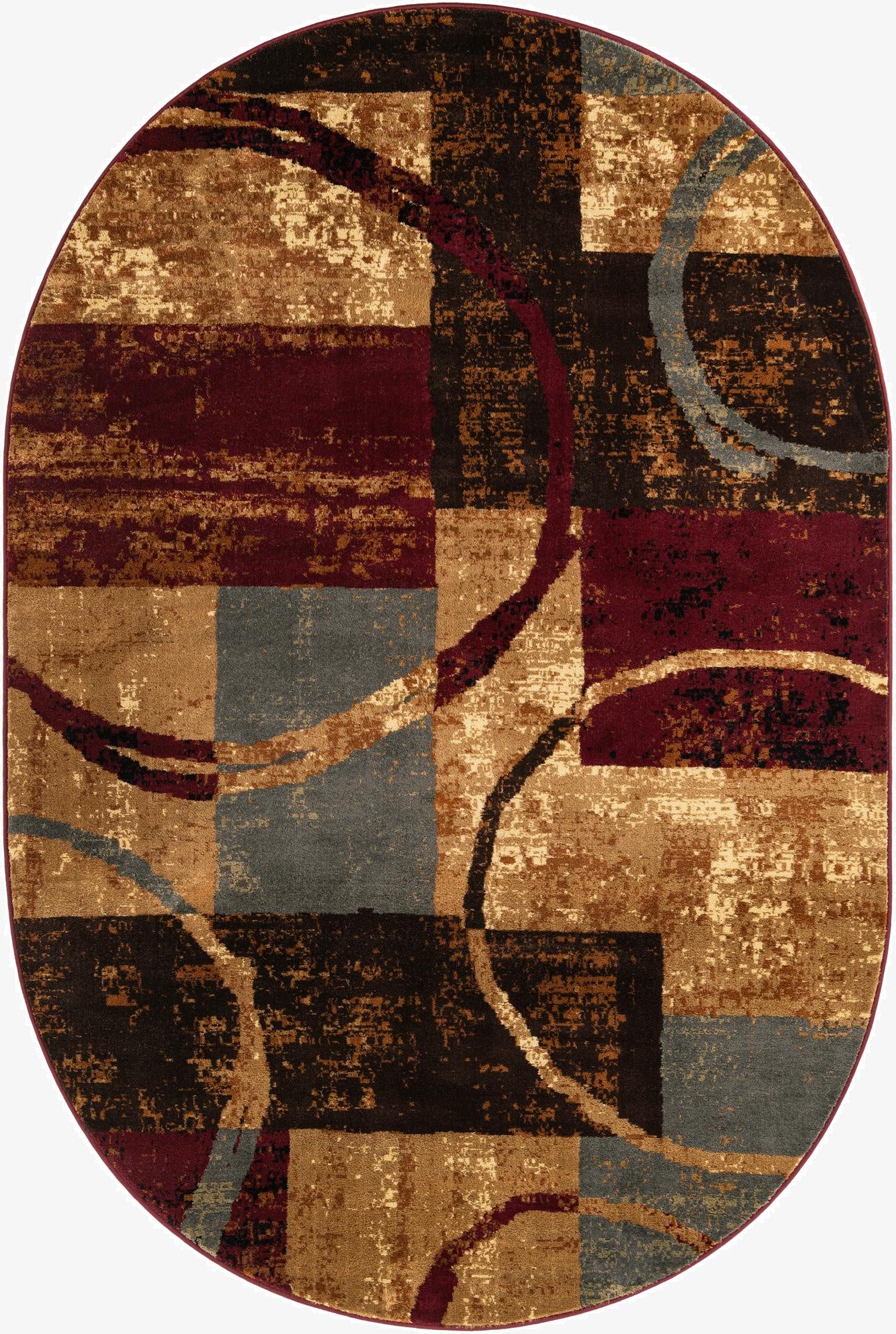  6' 1 x 9' Cafe Oval Rug
