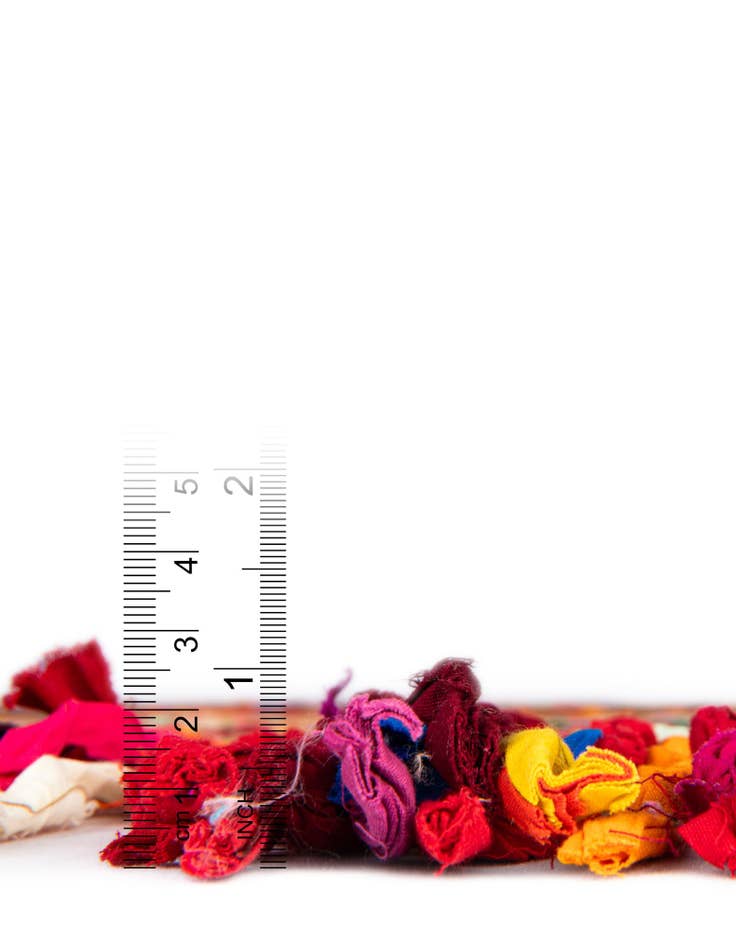 Detail image of  7' 10 x 10'  Hand Braided Chindi Jute Oval Rug