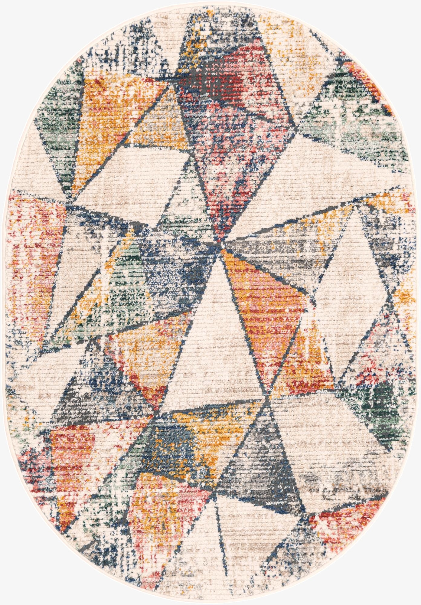  4' x 6' 3 Gemstone Oval Rug