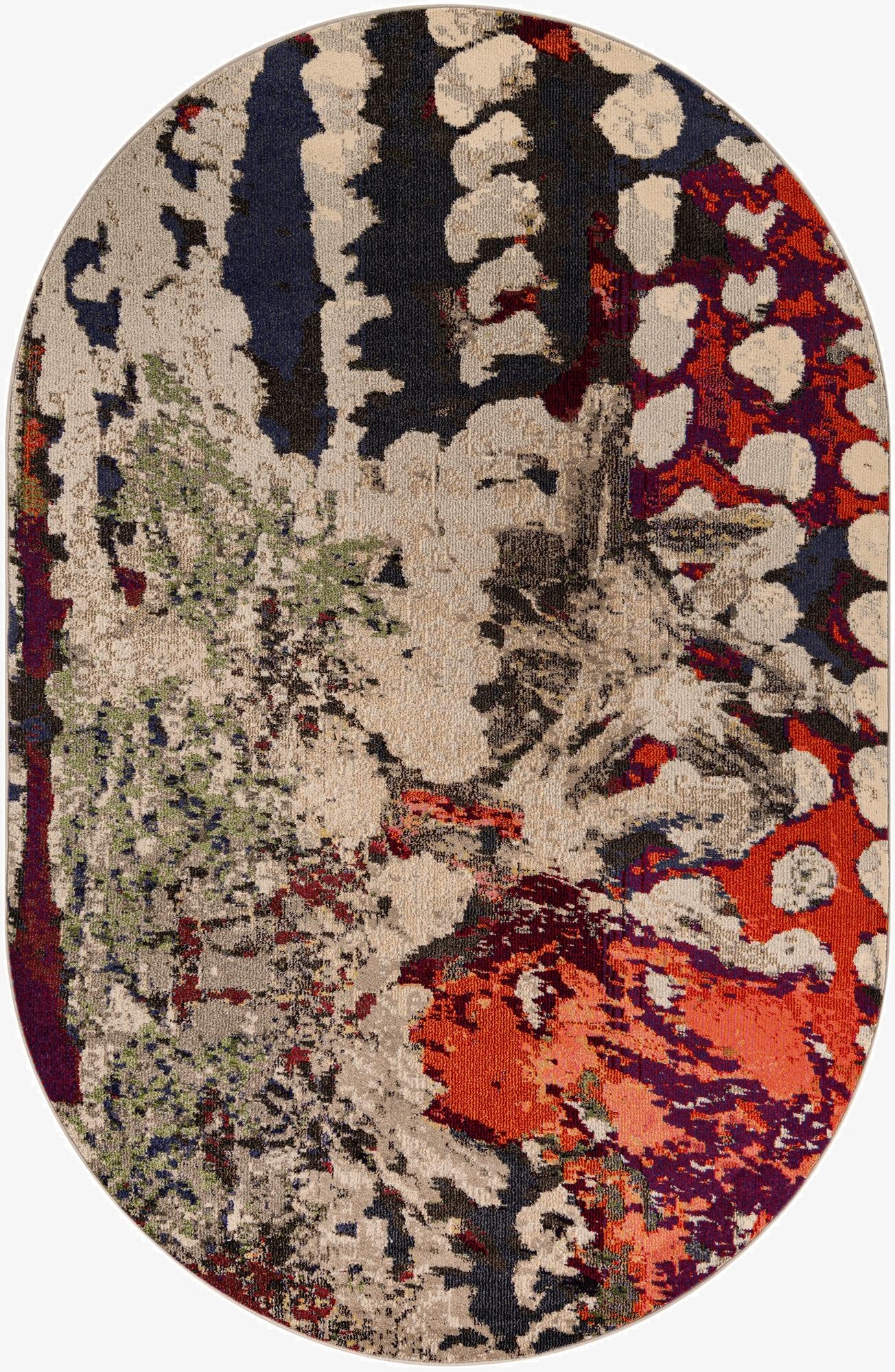  6' 1 x 9'  Washable Haerfest Oval Rug