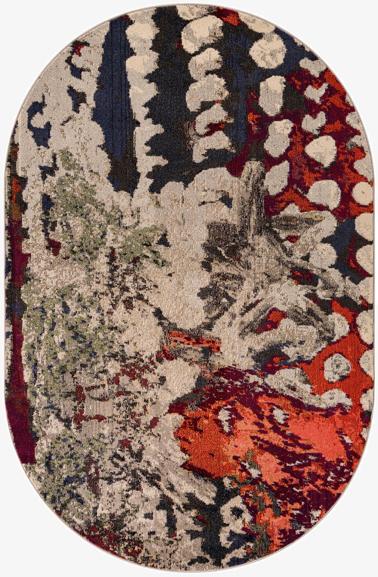  5' 3 x 7' 10  Washable Haerfest Oval Rug