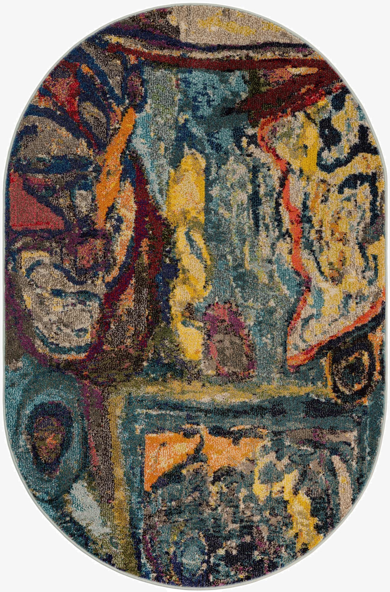  4' 1 x 6' 1  Washable Haerfest Oval Rug