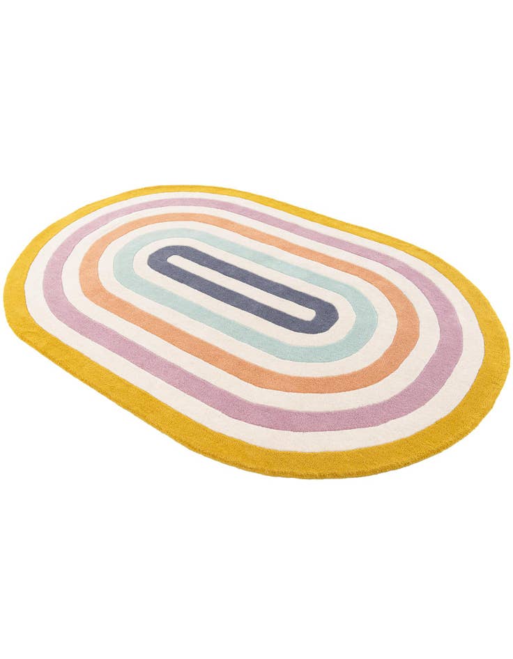 Detail image of  4' 1 x 6' 1 Hand Tufted Wool Oval Rug