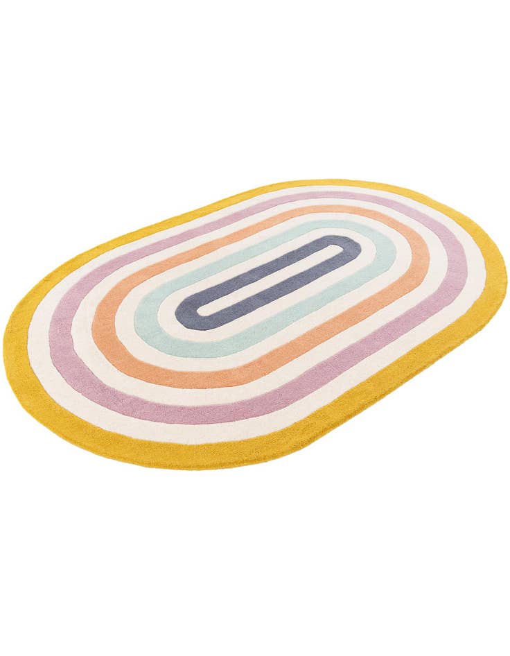 Detail image of  4' 1 x 6' 1 Hand Tufted Wool Oval Rug