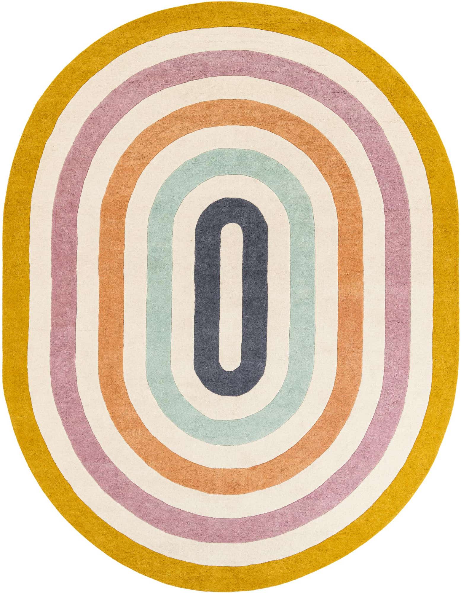 Primary image  7' 10 x 10' Hand Tufted Wool Oval Rug