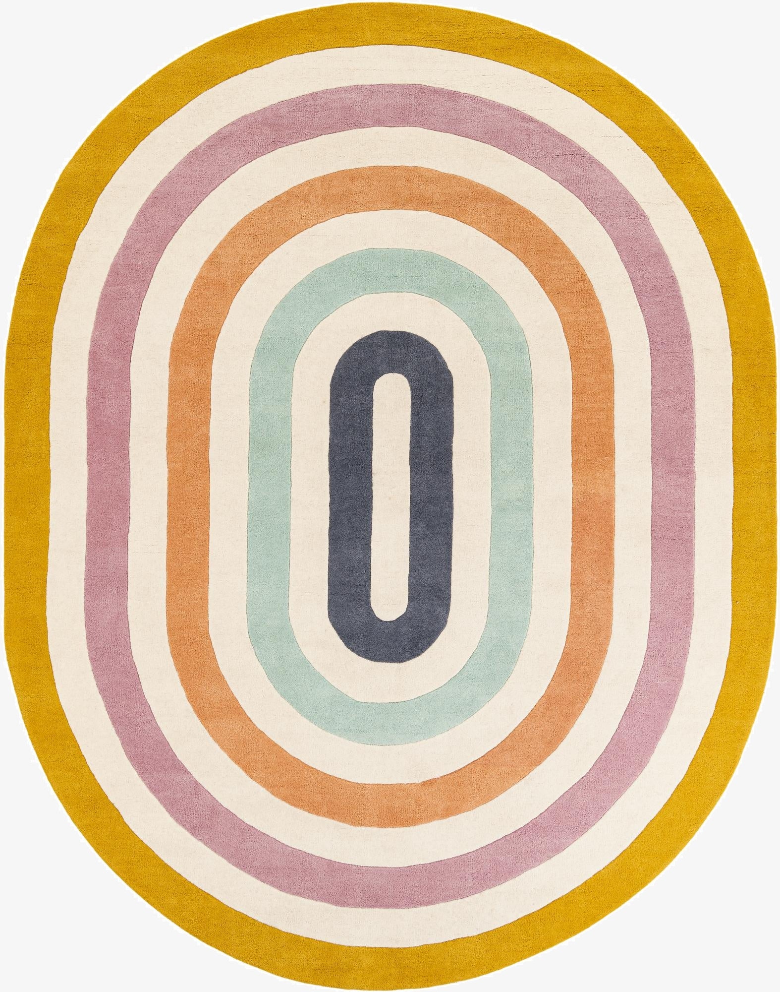 Primary image  7' 10 x 10' Hand Tufted Wool Oval Rug