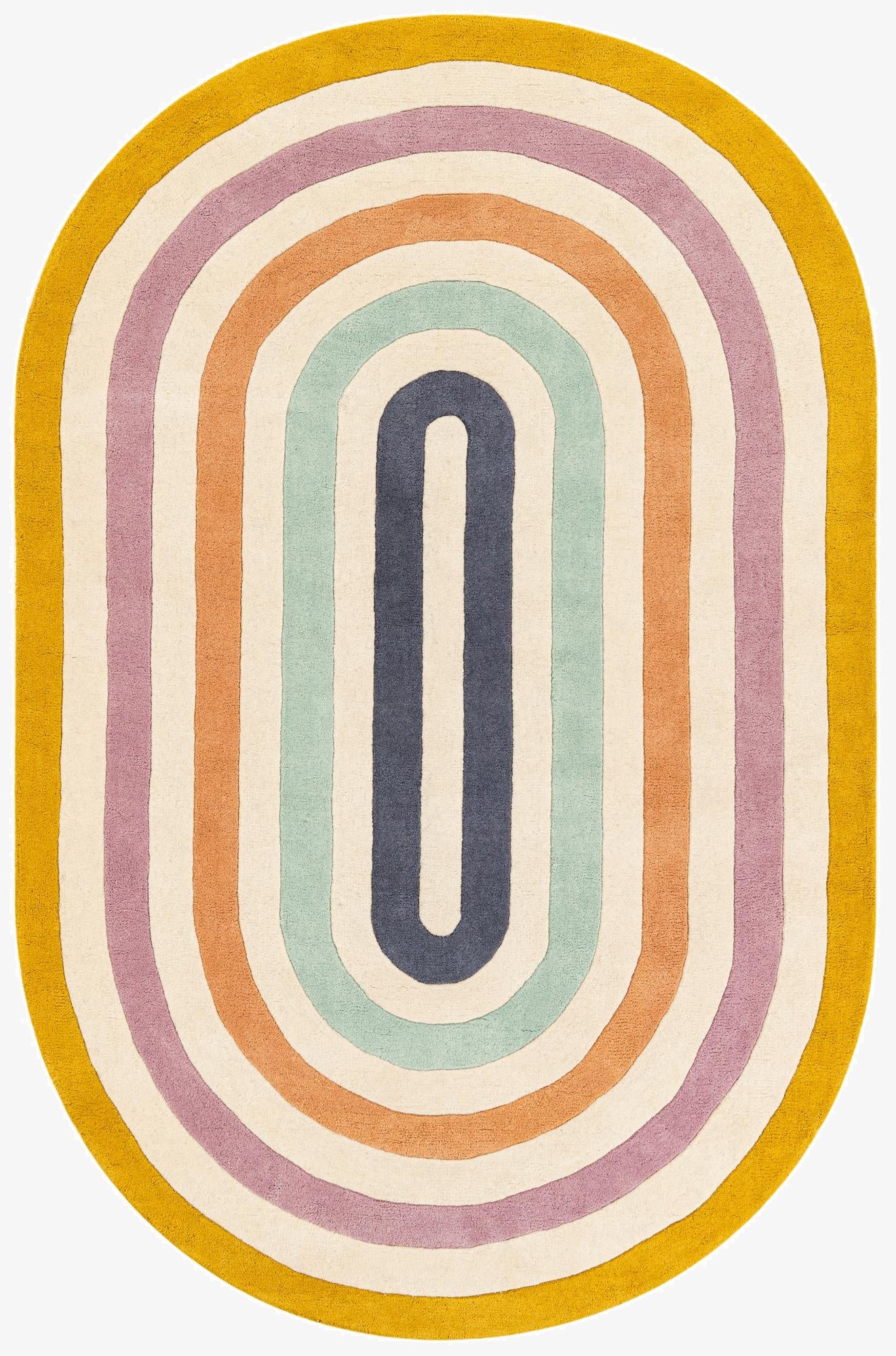 Primary image  5' 1 x 8' Hand Tufted Wool Oval Rug