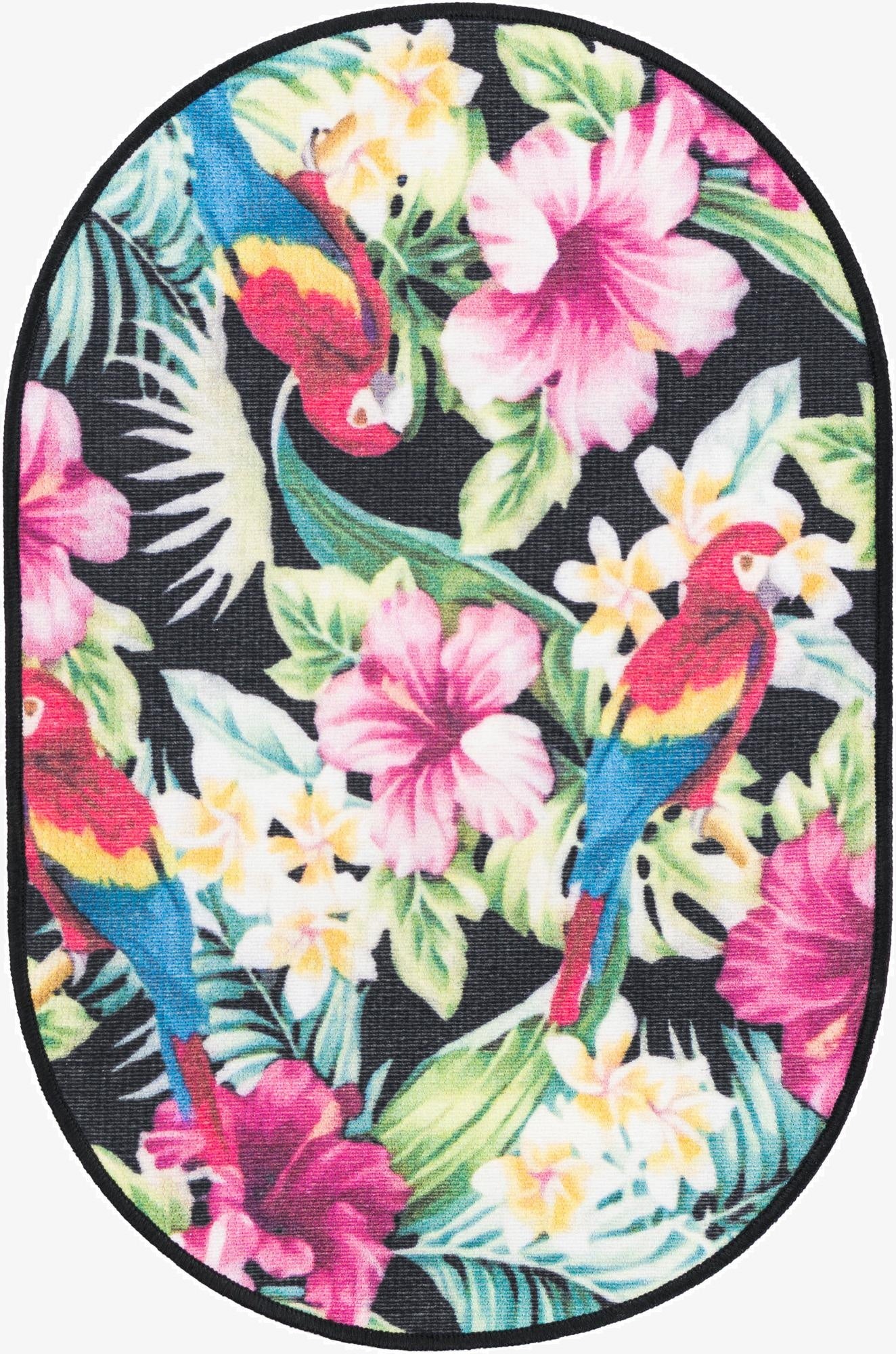  2' x 3' 1  Washable Jill Zarin Caribbean Indoor / Outdoor Oval Rug