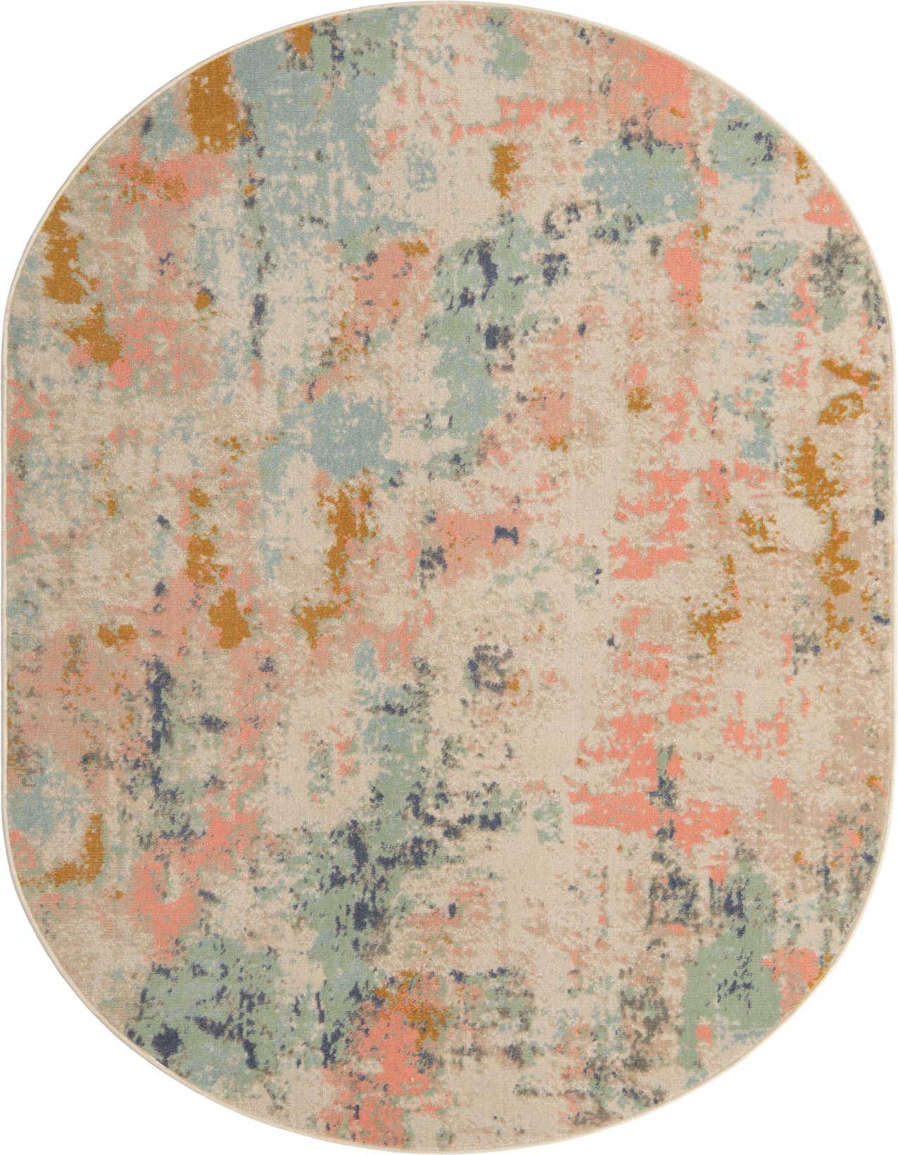 Primary image  5' x 8' Lotus Oval Rug