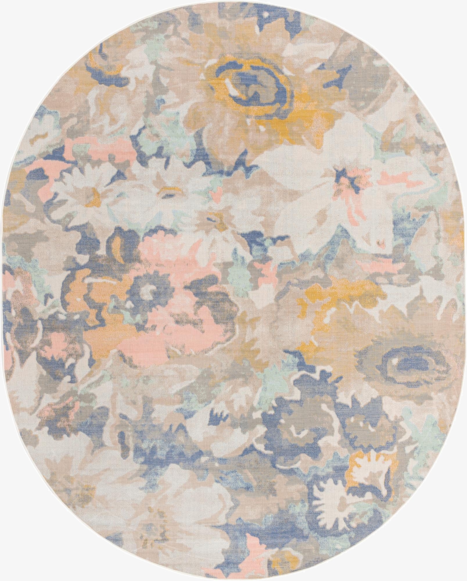  8' x 10' Lotus Oval Rug