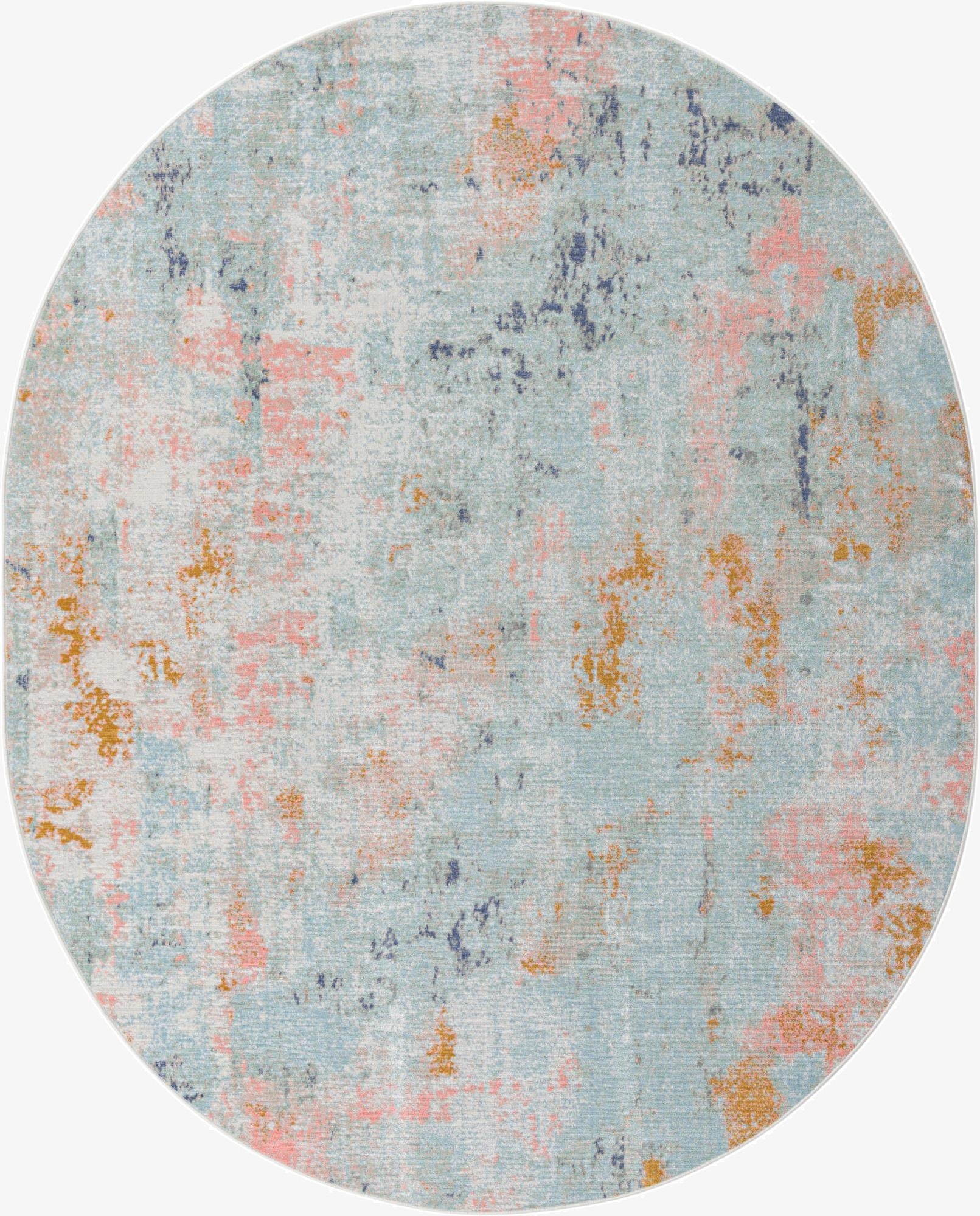  8' x 10' Lotus Oval Rug