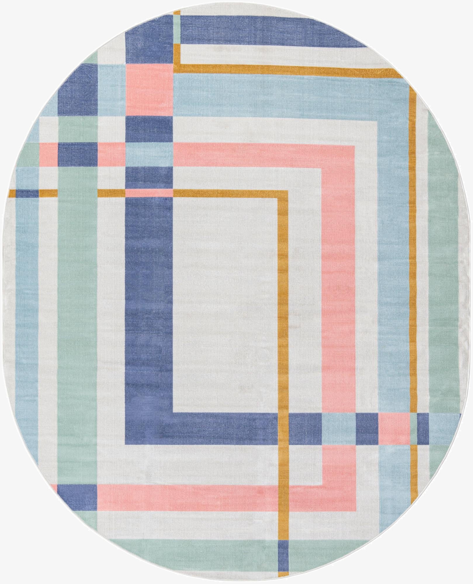  8' x 10' Lotus Oval Rug