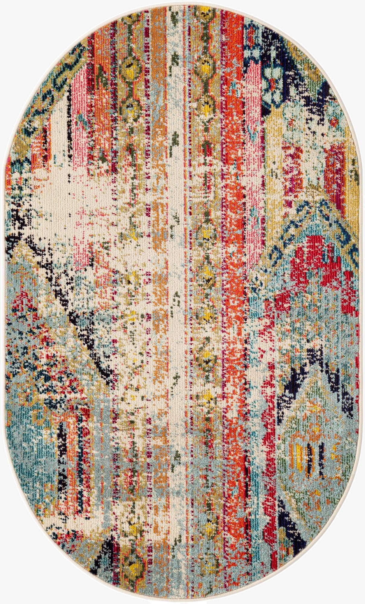  3' 3 x 5' 3  Washable Mesa Oval Rug