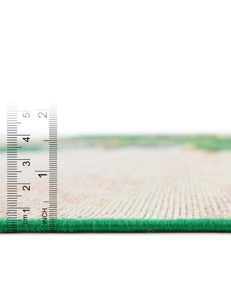 Detail image of  4' x 6'  Washable Botanical Indoor / Outdoor Oval Rug