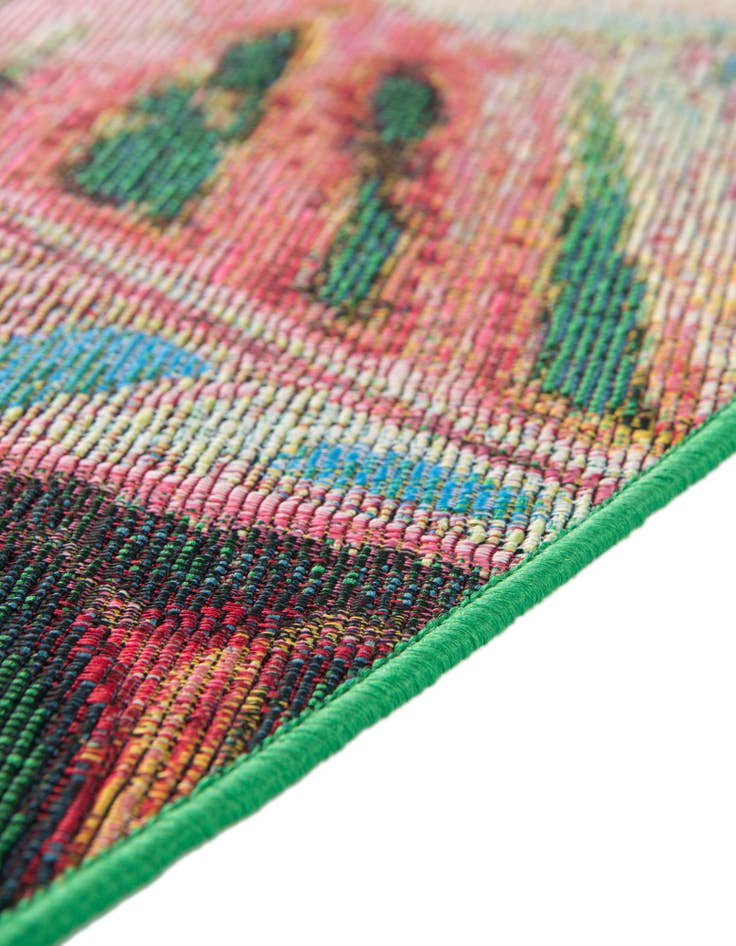 Detail image of  4' x 6'  Washable Botanical Indoor / Outdoor Oval Rug