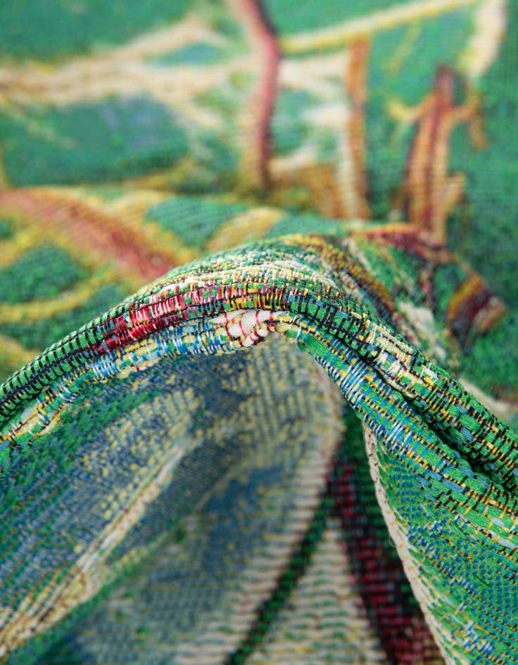 Detail image of  4' x 6'  Washable Botanical Indoor / Outdoor Oval Rug