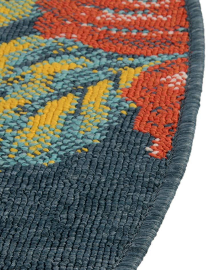 Detail image of  4' x 6'  Washable Coastal Indoor / Outdoor Oval Rug