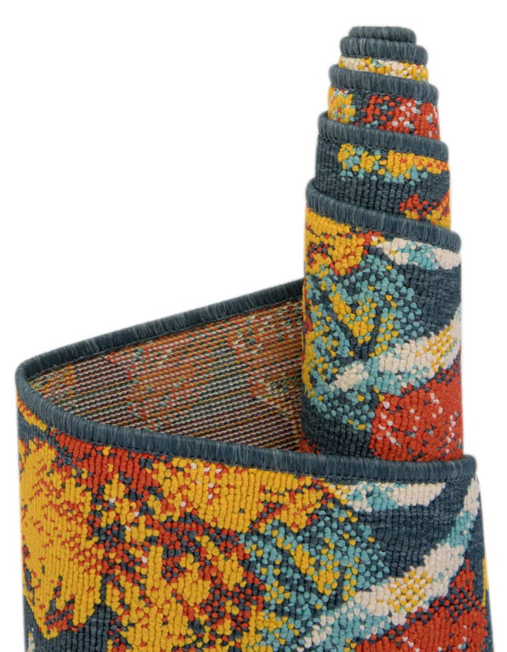 Detail image of  4' x 6'  Washable Coastal Indoor / Outdoor Oval Rug