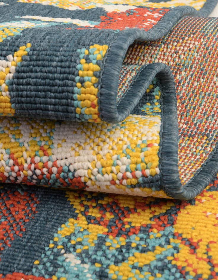 Detail image of  4' x 6'  Washable Coastal Indoor / Outdoor Oval Rug