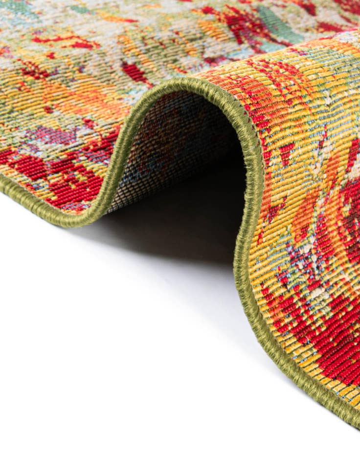 Detail image of  4' x 6'  Washable Modern Indoor / Outdoor Oval Rug