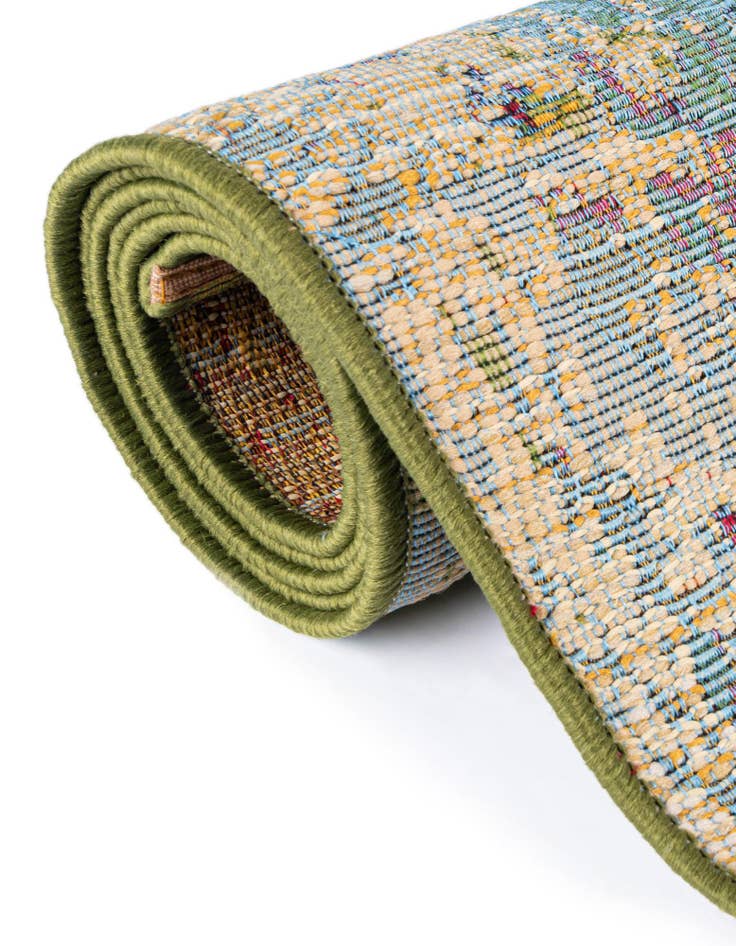 Detail image of  4' x 6'  Washable Modern Indoor / Outdoor Oval Rug