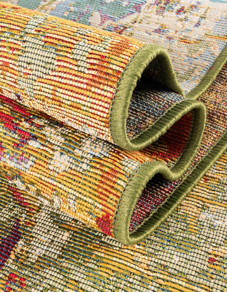 Detail image of  4' x 6'  Washable Modern Indoor / Outdoor Oval Rug