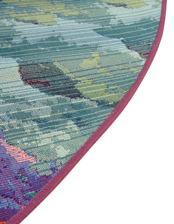 Detail image of  7' 10 x 10'  Washable Modern Indoor / Outdoor Oval Rug