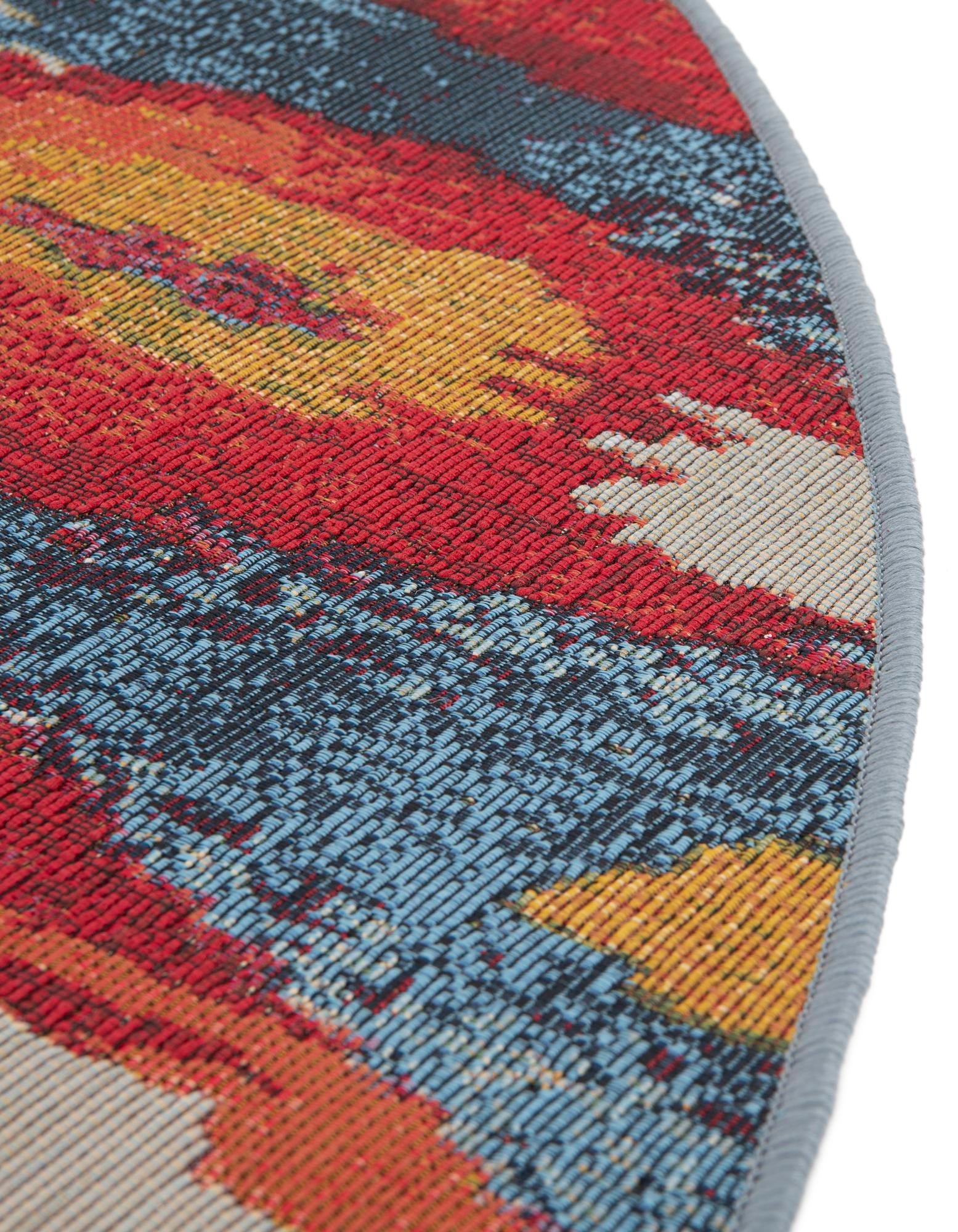 Multicolor 5' 3 x 8' Reeve Modern Indoor / Outdoor Oval Rug | Rugs.com