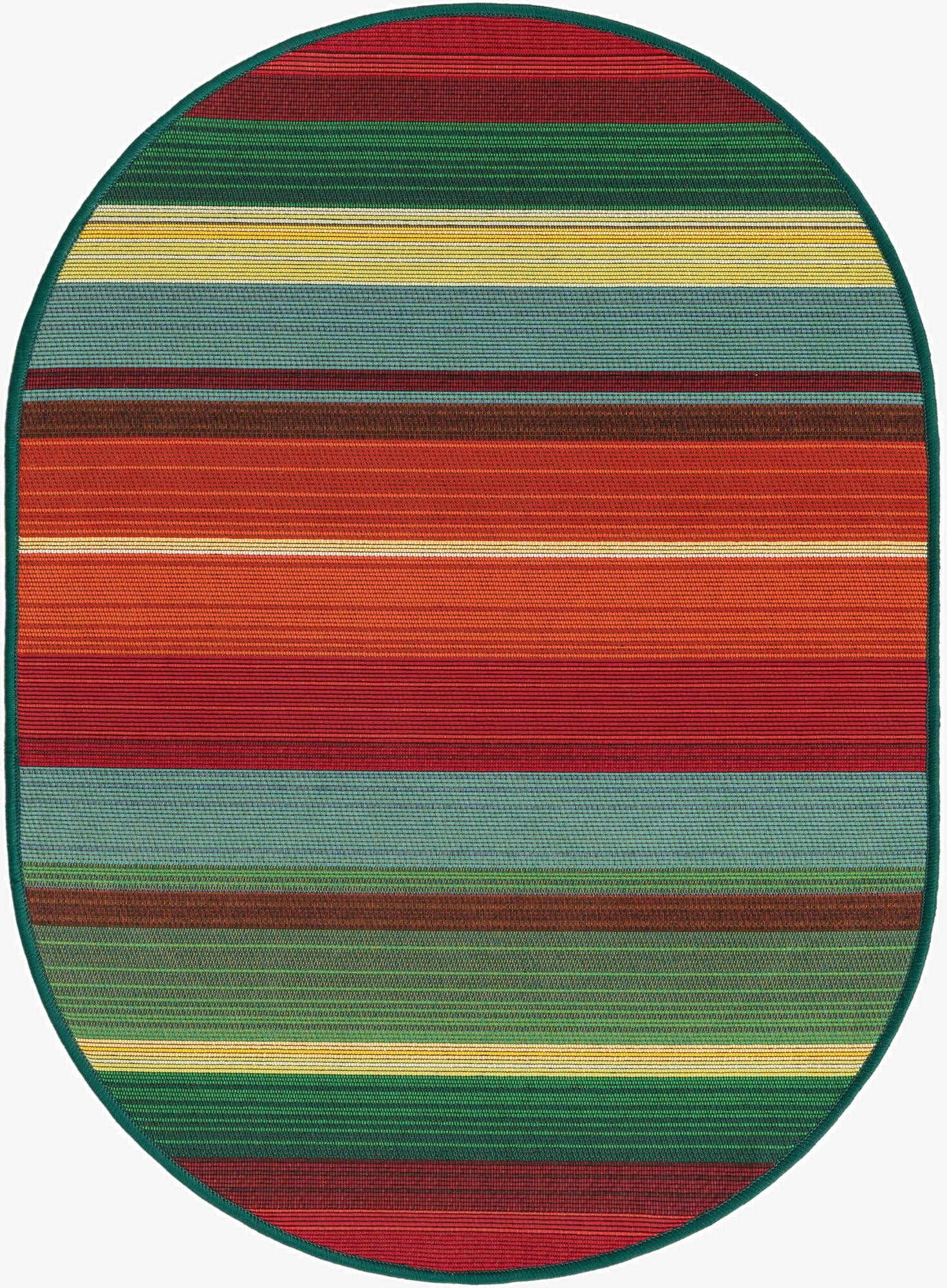  2' 2 x 3'  Washable Modern Indoor / Outdoor Oval Rug