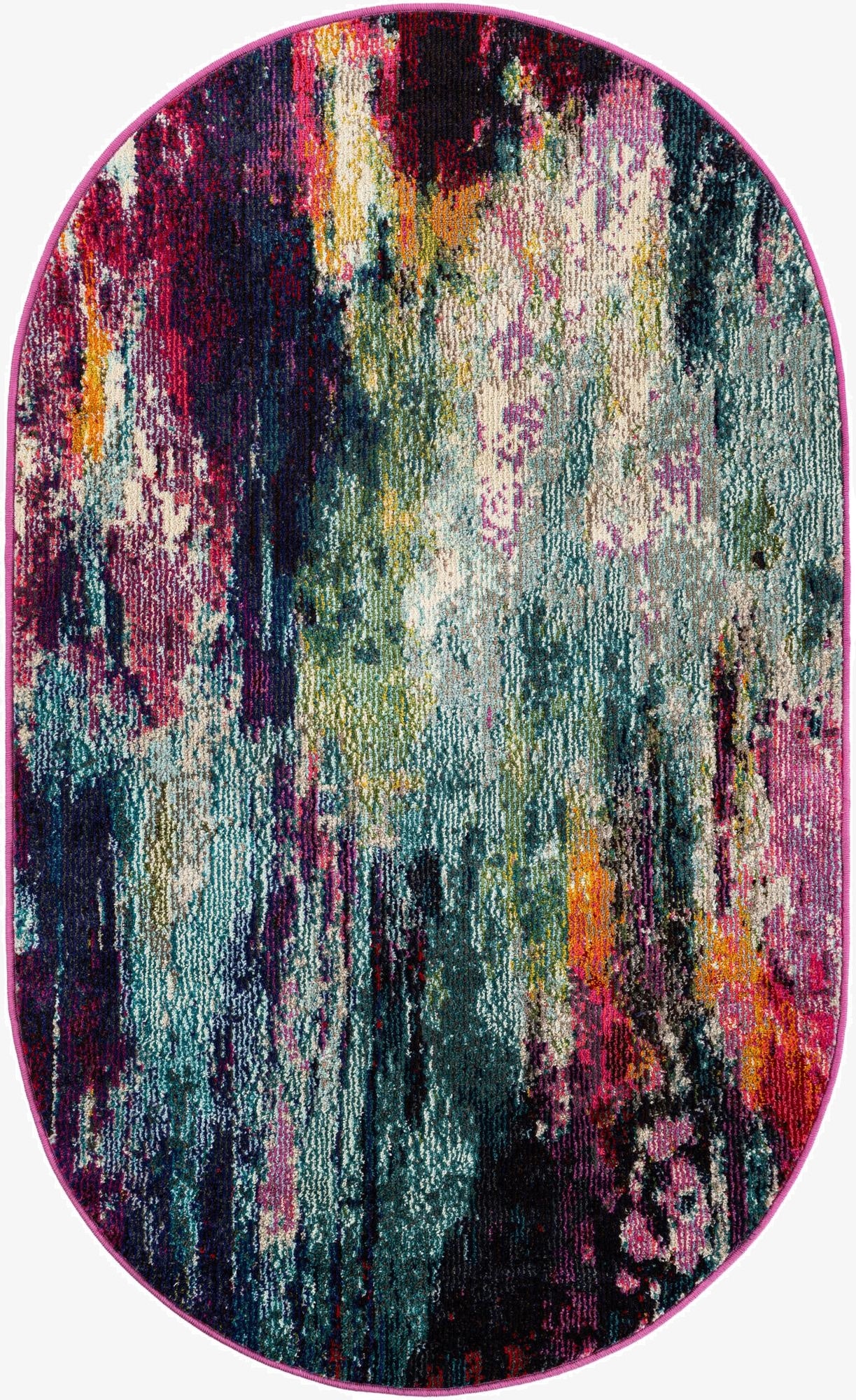  3' 3 x 5' 3  Washable Theia Oval Rug