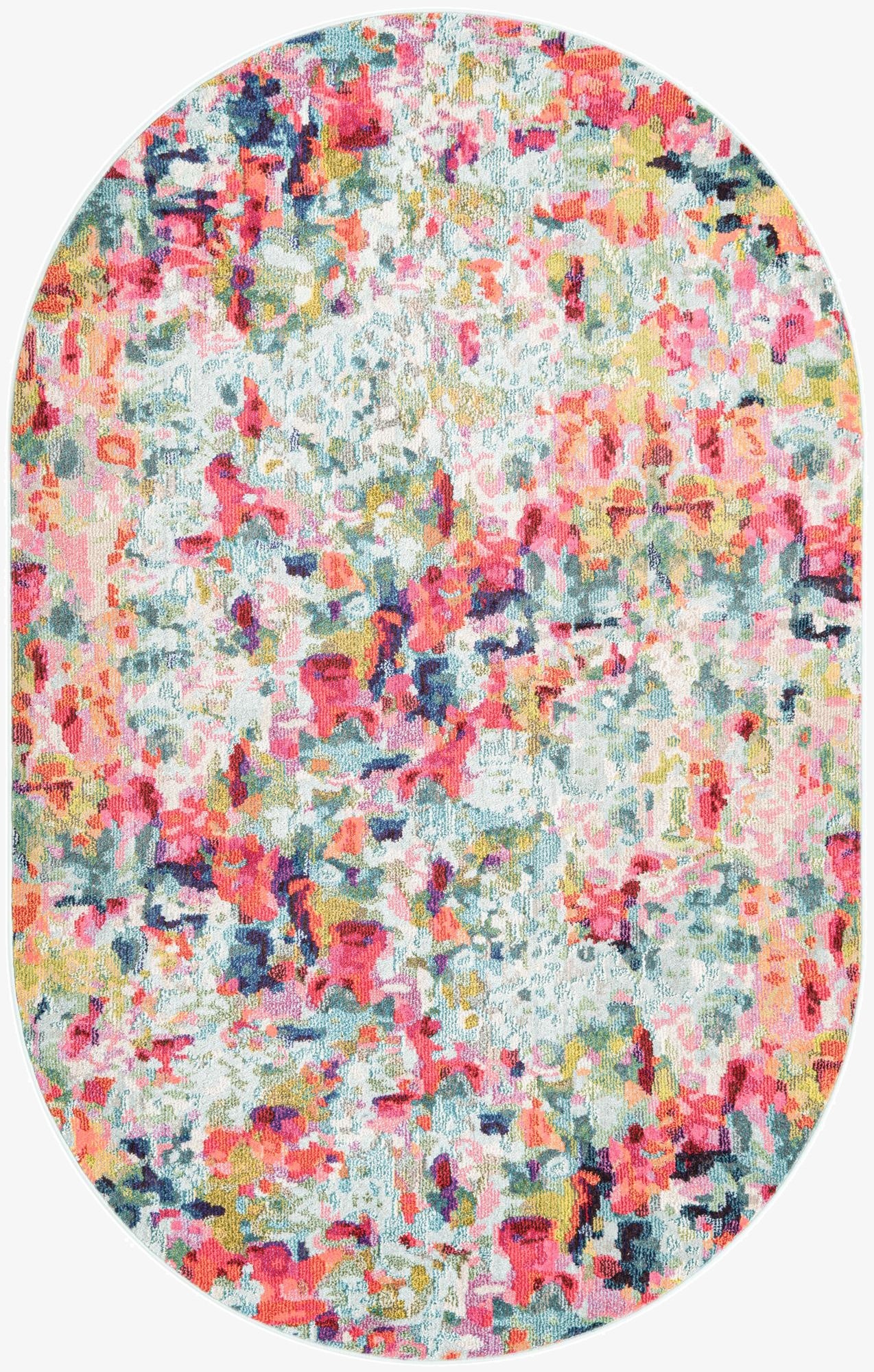  5' 3 x 8'  Washable Theia Oval Rug