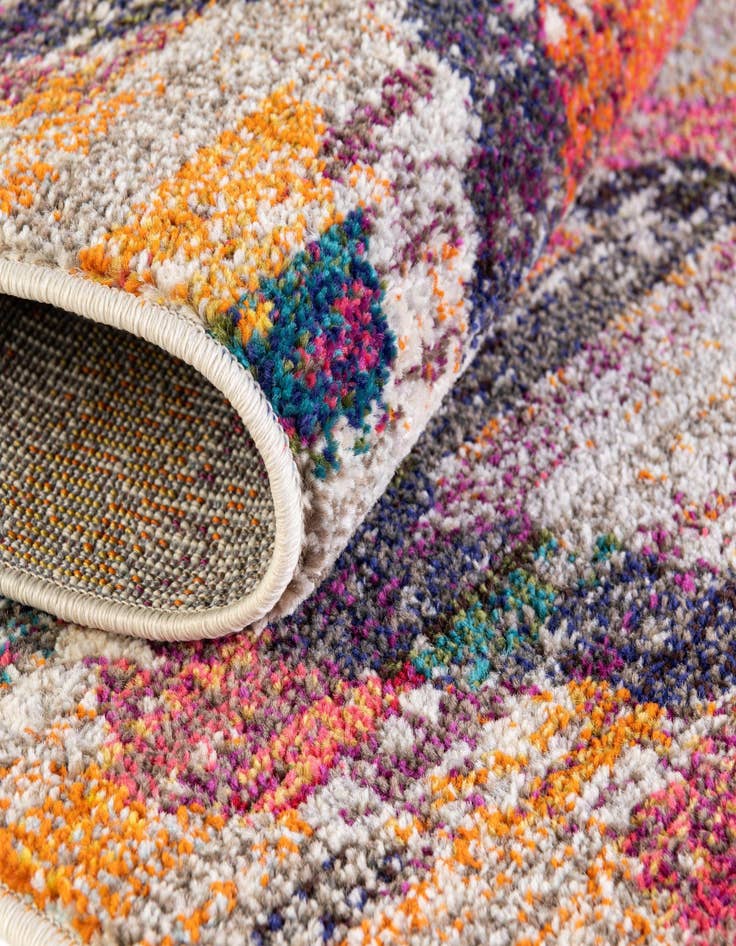 Detail image of  7' 10 x 10'  Washable Vivid Oval Rug