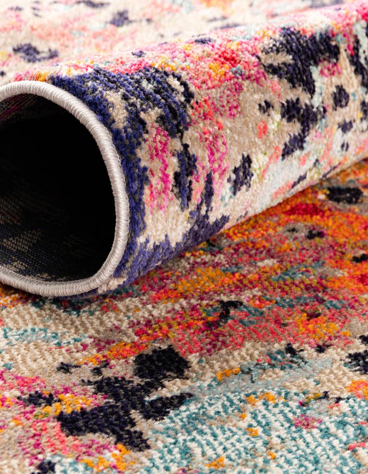 Detail image of  7' 10 x 10'  Washable Vivid Oval Rug