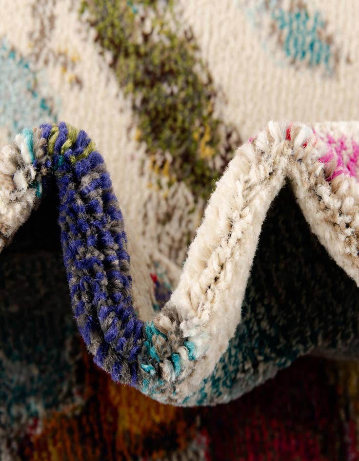 Detail image of  7' 10 x 10'  Washable Vivid Oval Rug