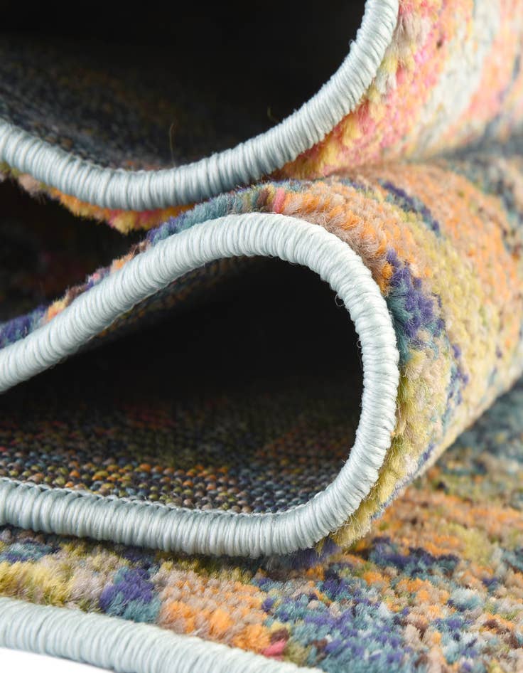 Detail image of  7' 10 x 10'  Washable Vivid Oval Rug