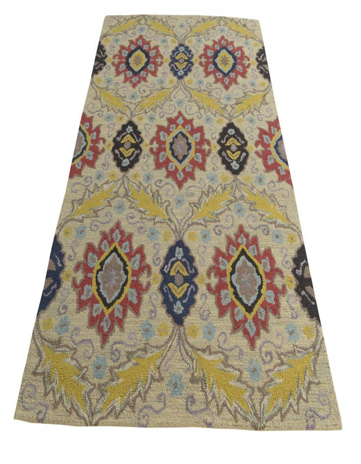 Detail image of  5' x 7' 10 Agra Wool Rug