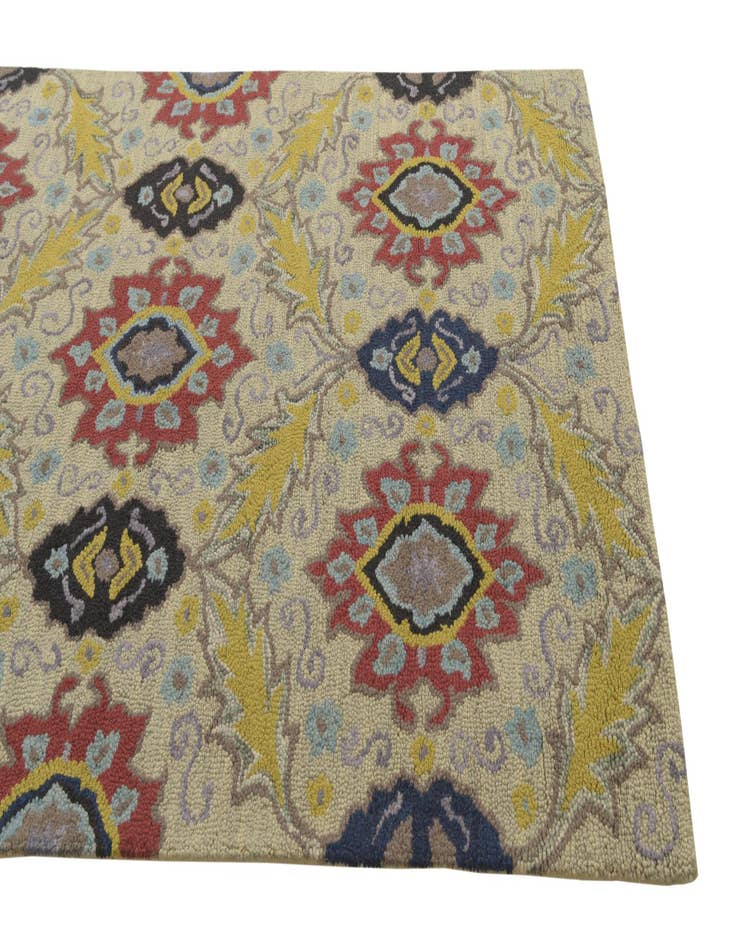 Detail image of  5' x 7' 10 Agra Wool Rug
