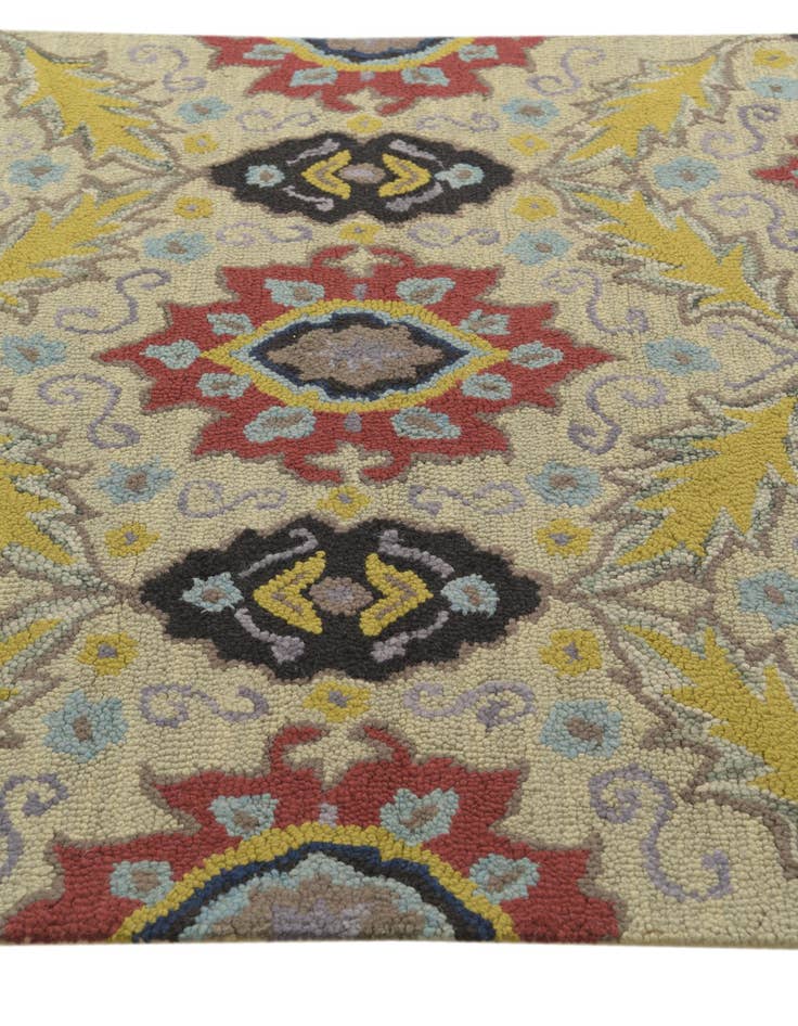 Detail image of  5' x 7' 10 Agra Wool Rug