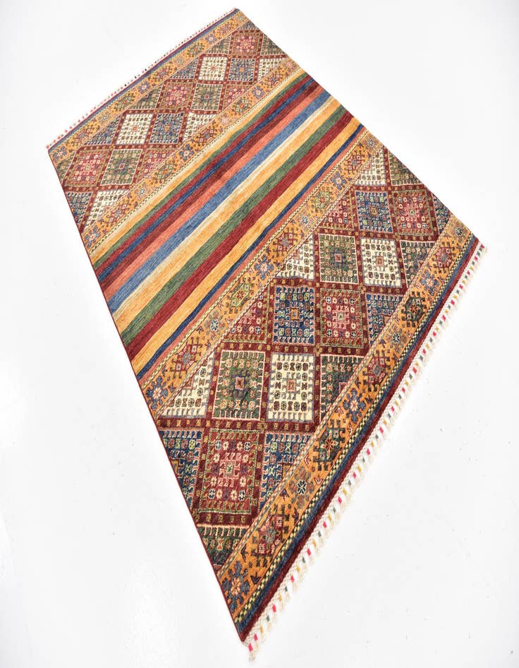 Detail image of  5' x 6' 8  Hand Knotted Ariana Ziegler Wool Rug