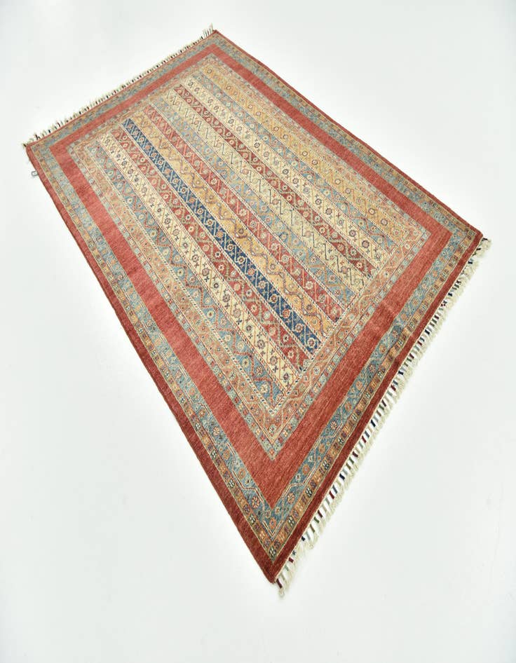 Detail image of  5' 8 x 8'  Hand Knotted Ariana Ziegler Rug