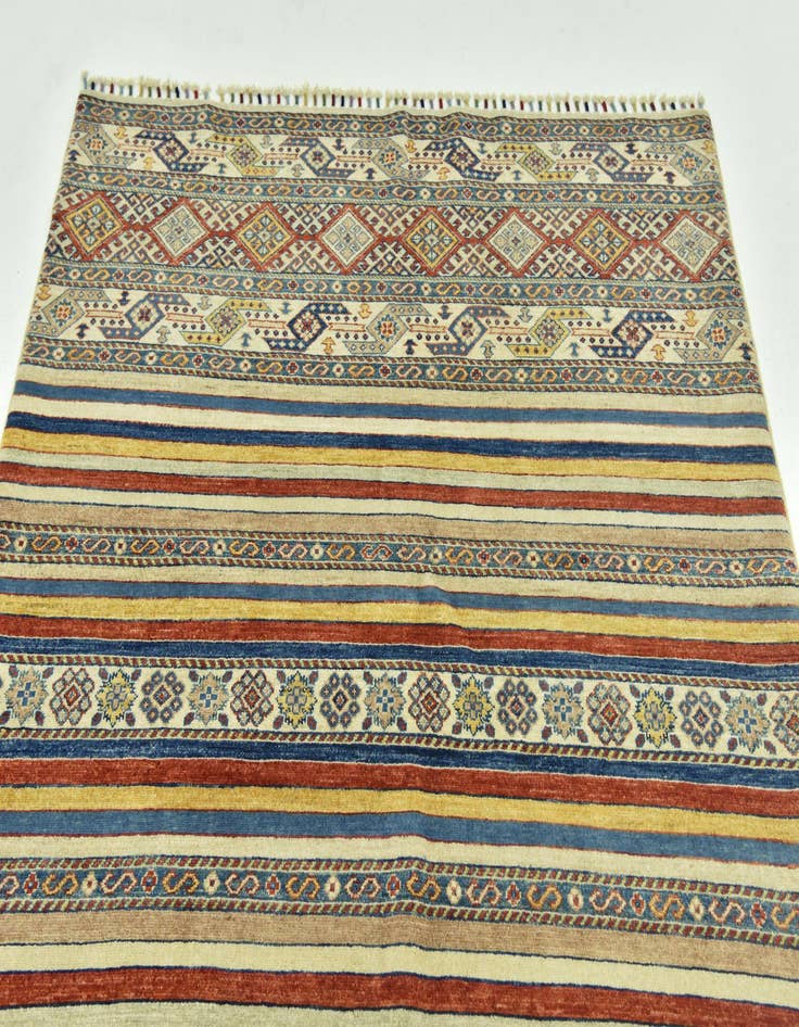 Detail image of  5' x 6' 4  Hand Knotted Ariana Ziegler Rug