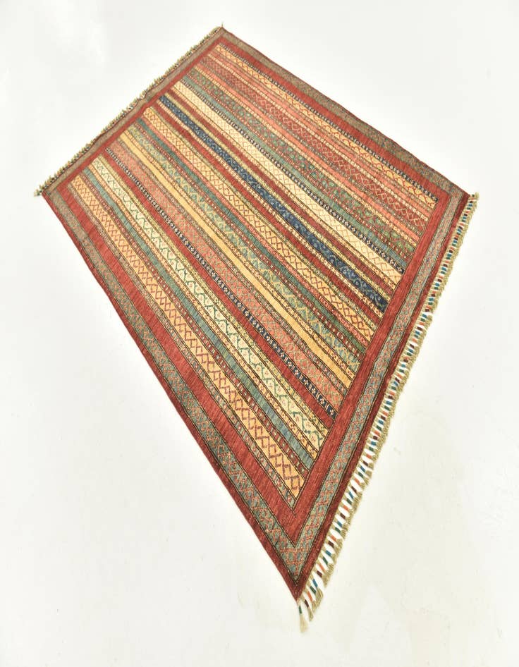 Detail image of  5' x 6' 7  Hand Knotted Ariana Ziegler Rug