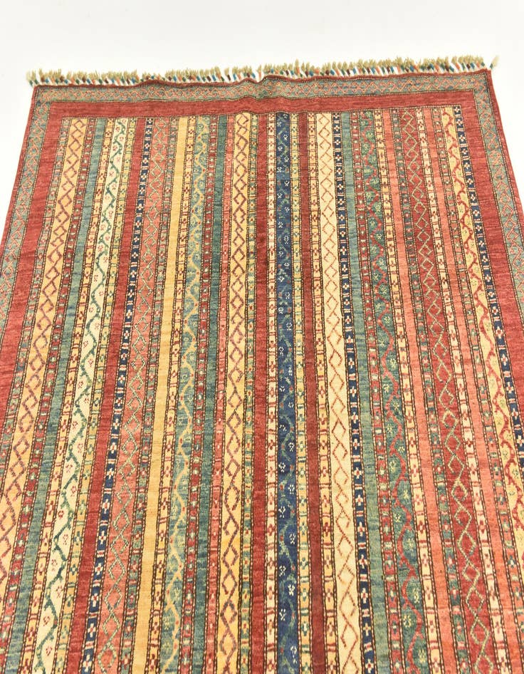 Detail image of  5' x 6' 7  Hand Knotted Ariana Ziegler Rug