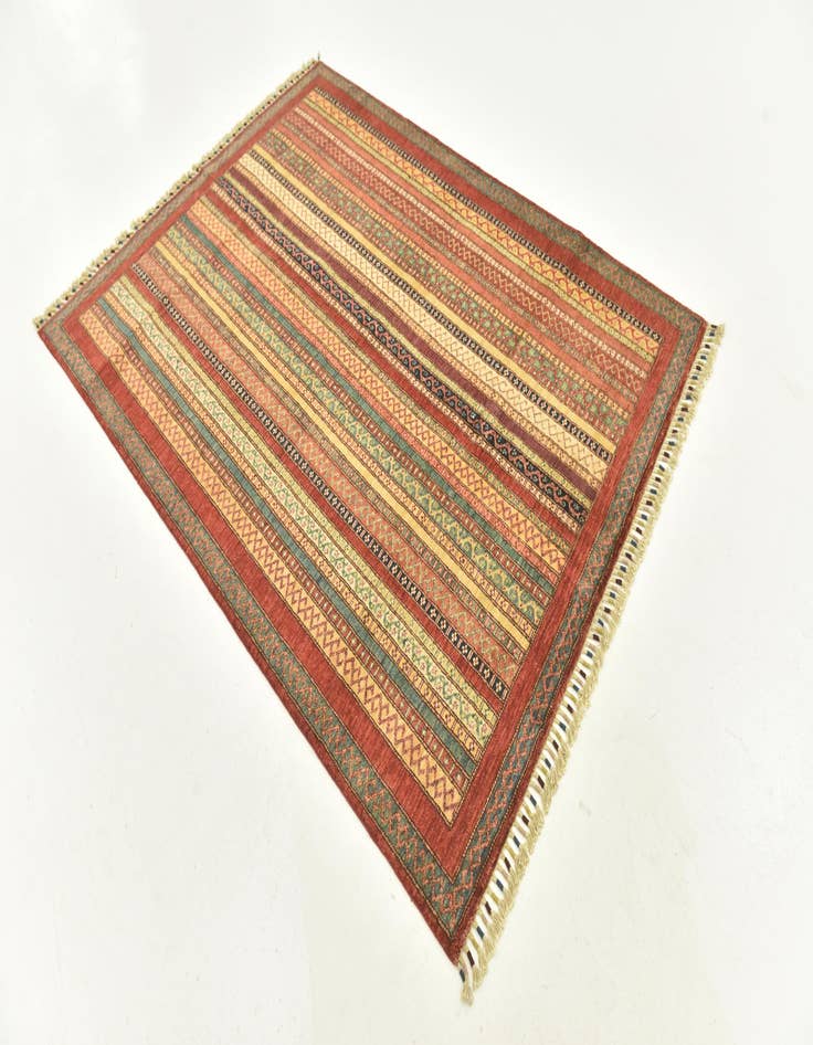 Detail image of  4' 10 x 6' 6  Hand Knotted Ariana Ziegler Rug